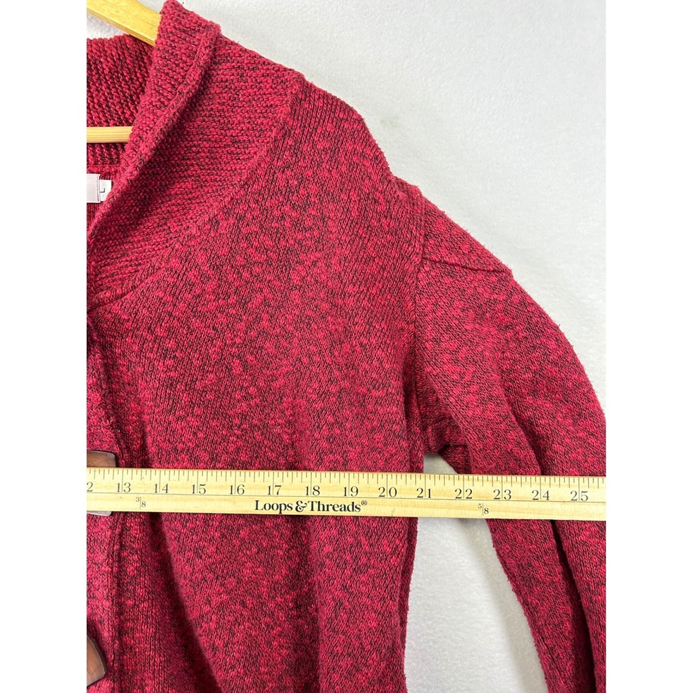 Willow Knit Red Button Up Cardigan Sweater Women Large Bell Sleeve Logenlook - Picture 9 of 10